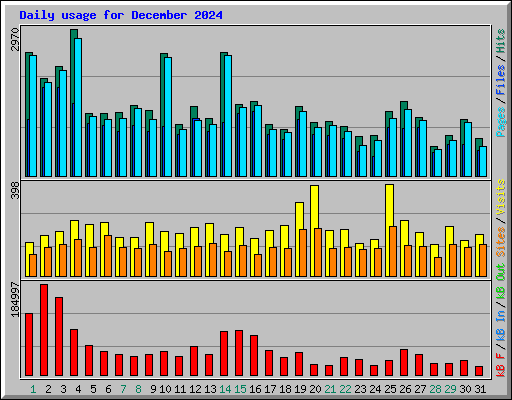 Daily usage for December 2024