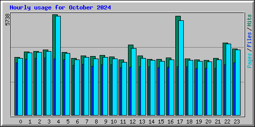 Hourly usage for October 2024
